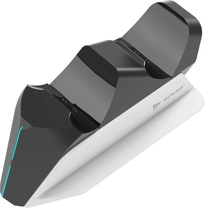 Dvojna postaja za polnjenje za PS5 krmilnike SAVIO GCS-01, USB, črna