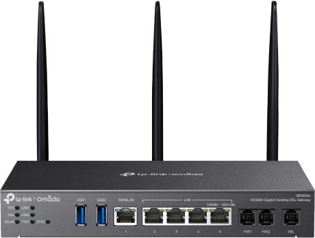 Napreden ruter TP-Link Omada DR3650v AX3000, 4 Gigabit vmesniki, 3 antene, črn