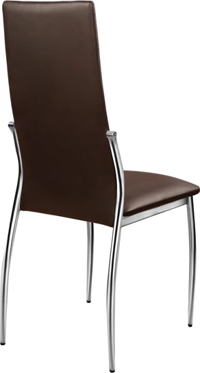 Jedilni stol Kim FH0080.05 rjav PU z kovinskim okvirjem 45X55X99 cm, set 4 kosov