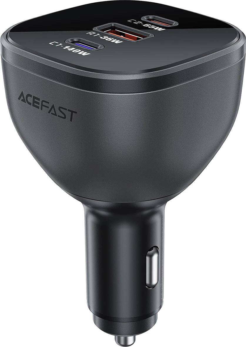 Polnilec za avto, 165 W, 2x USB-C, 1x USB-A, Acefast B14, črn