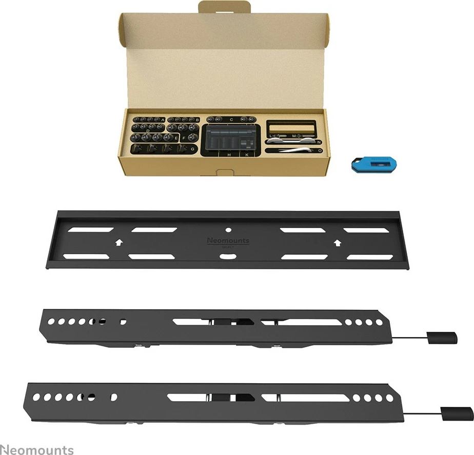 Stenski nosilec za TV Newstar WL30S-850BL14, fiksni, 32–75 inčev, jeklo, črn