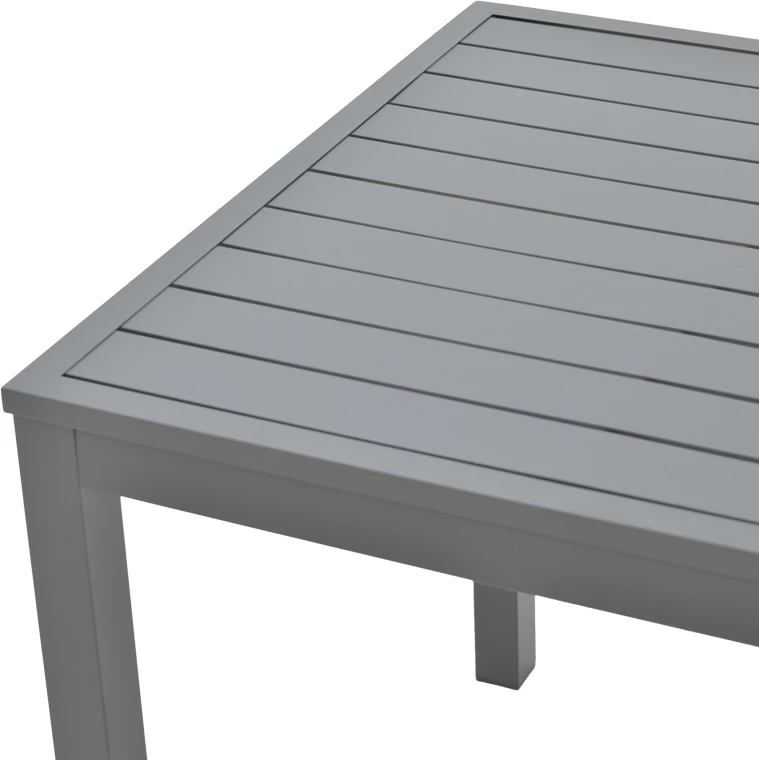 Set jedilne mize in stolov Moly - Kliton I, aluminij in tekstilen, antracit, 80x80x74 cm, 5 kosov