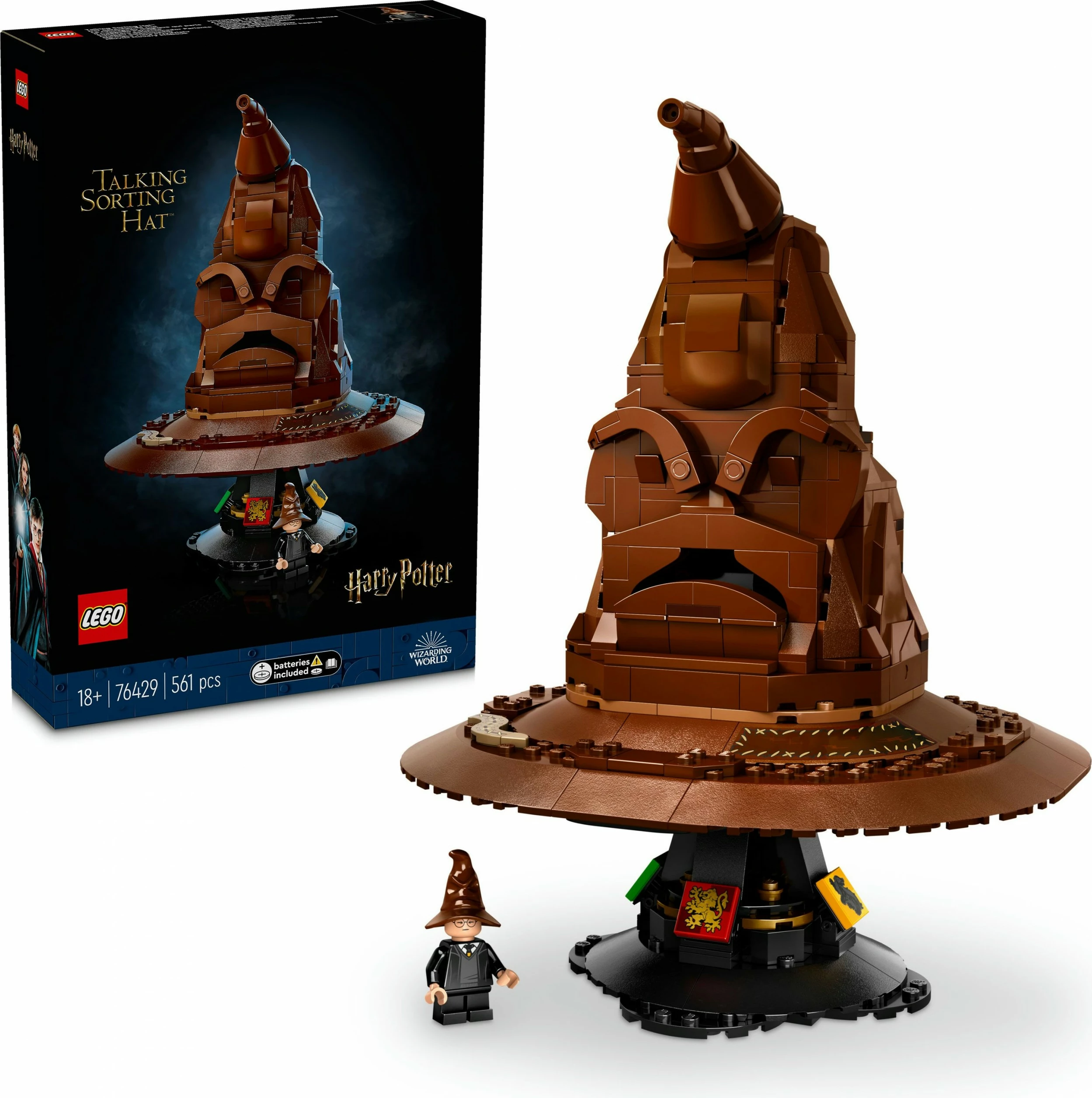 Govoreča Kapuca za razvrščanje, LEGO, 561 kos, plastika, za odrasle, rjava