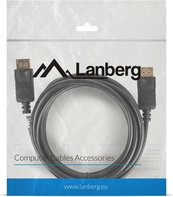 DisplayPort kabel Lanberg, 3 m, črn