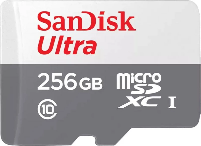 Kartica za shranjevanje SanDisk Ultra 256 GB MicroSDXC UHS-I Class 10, siva