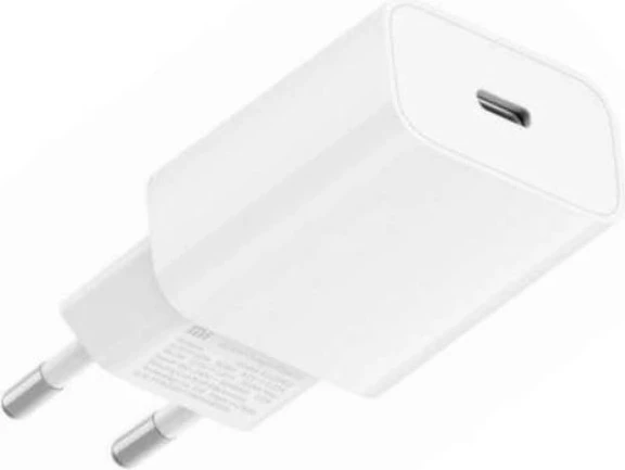 Stenski polnilec 20 W USB-C PD 3.0 QC 3.0, XIAOMI, bel