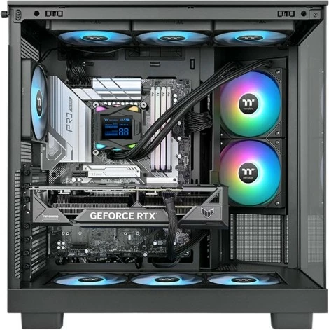 Vodno AIO hlajenje CPU, Thermaltake LA240-S ARGB CL-W461-PL12SW-A, radiator 240 mm, 2×120 mm do 2500 RPM, 2,4" LCD zaslon, ARGB