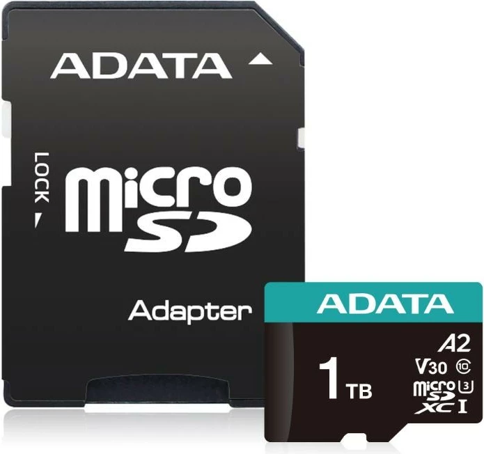 MicroSDXC kartica 1 TB, ADATA Premier Pro, z SD adapterjem, UHS-I U3 V30 A2