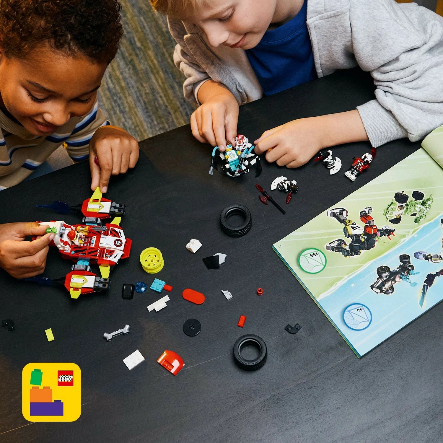 Set za gradnjo Cooper Tiger-Mech & Zero Hot Rod, LEGO DREAMZzz 71497, 1006 kosov, večbarven