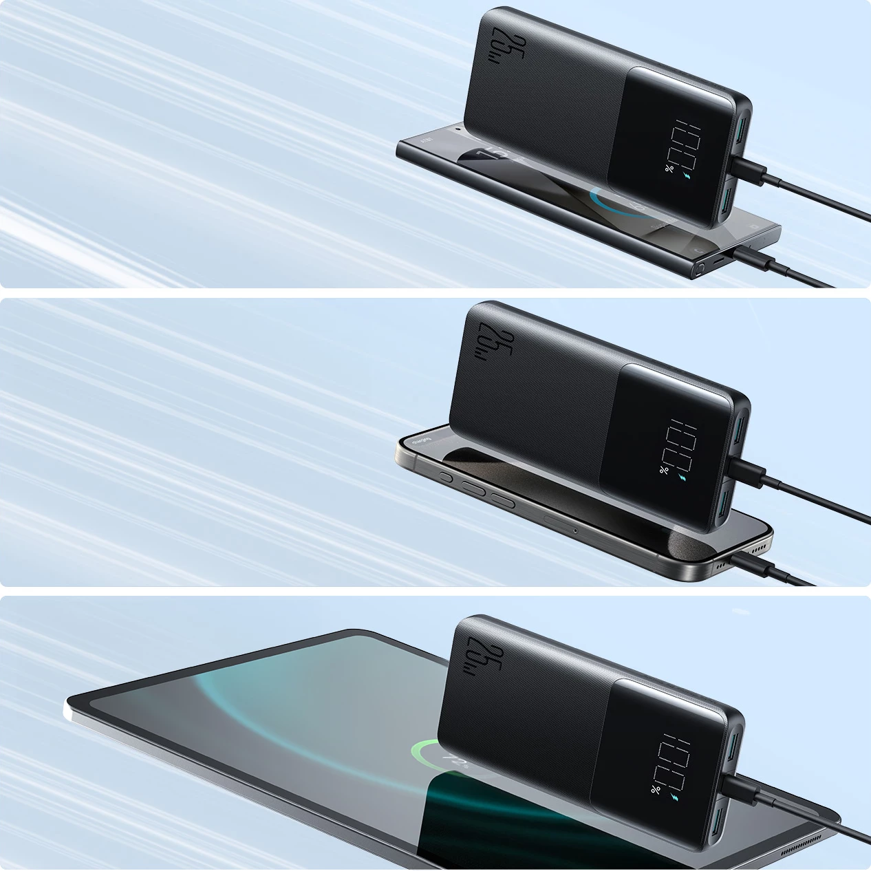 Prenosna baterija Joyroom JR-PBF20, 10000 mAh, 25 W, z zaslonom, črna