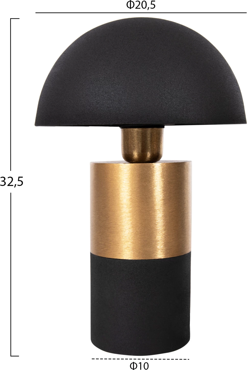 Namizna svetilka PUNE FH4245.04 kovinska v temno olivno-zlati barvi Φ20,5x32,5Hcm