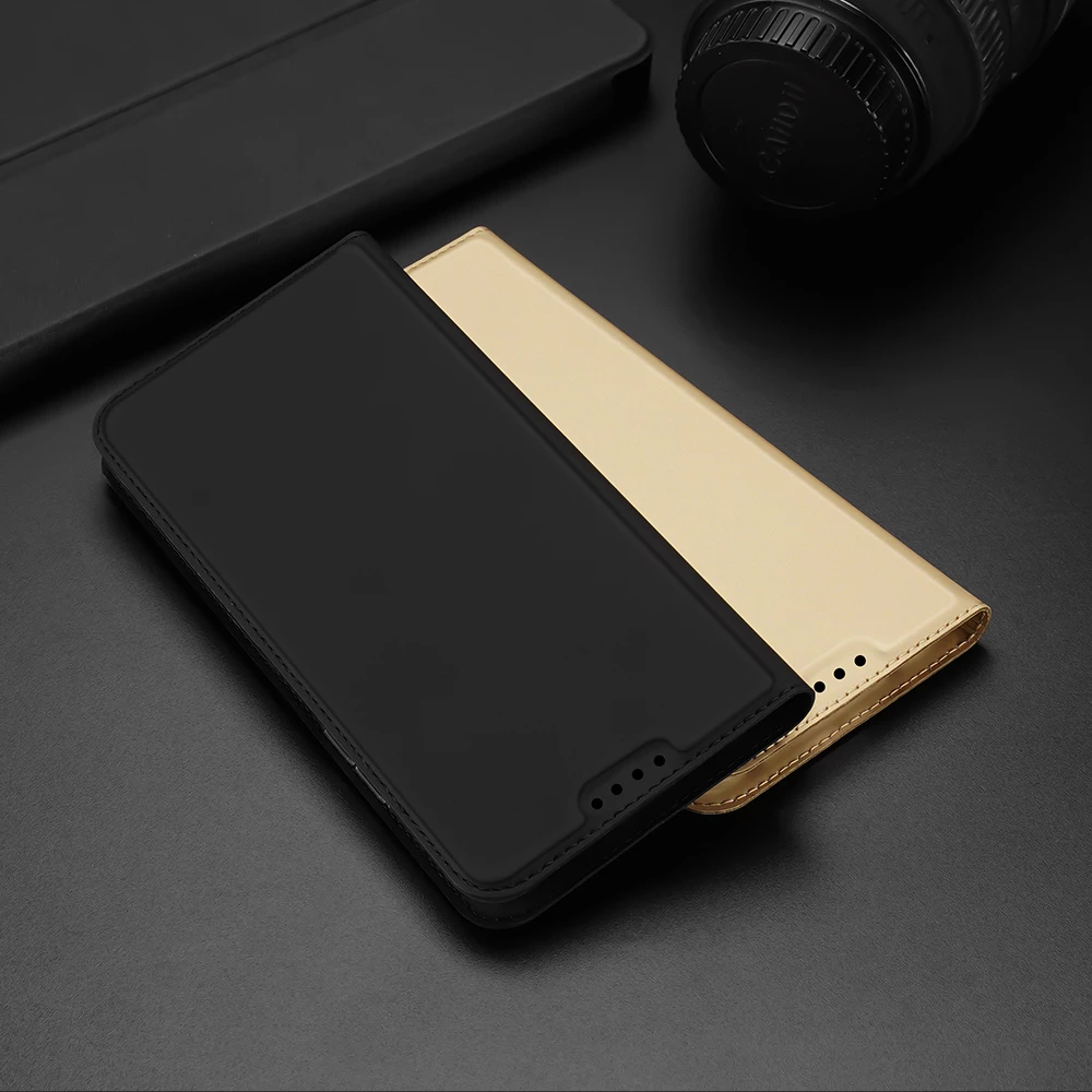 Zaščitni ovitek Dux Ducis Skin Pro za Xiaomi Redmi 11A / Poco C55 / Redmi 12C, z vložkom za kartice, stojalom, črn