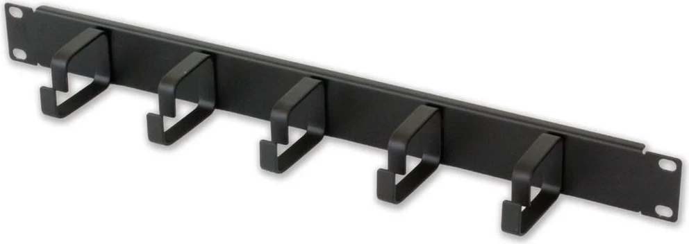 Organizator kablov za Rack 19", 1U, z 5 držali 65 mm, črno - Techly 305922