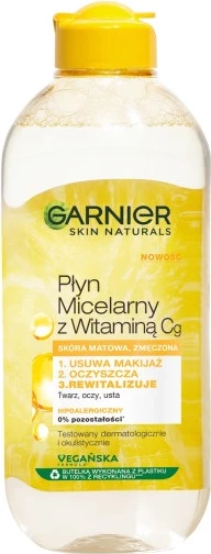 Micelarna voda z vitaminom Cg, Garnier Skin Naturals, 400 ml