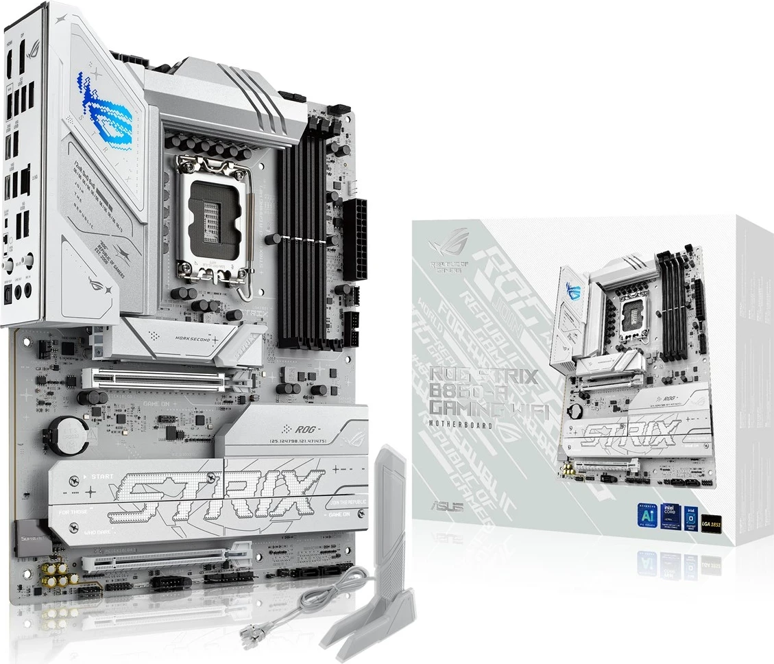 Matična plošča ASUS ROG STRIX B860-A GAMING WIFI, ATX, bela