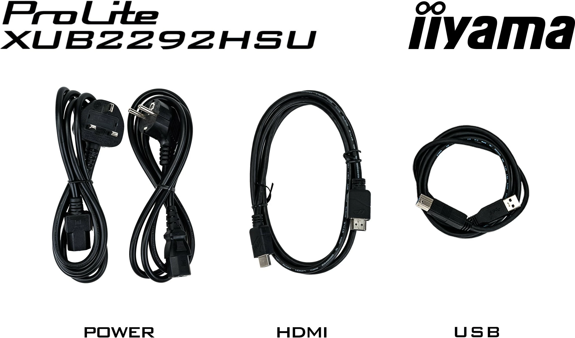 22" IPS monitor iiyama ProLite XUB2292HSU-B6, Full HD, LED, črn