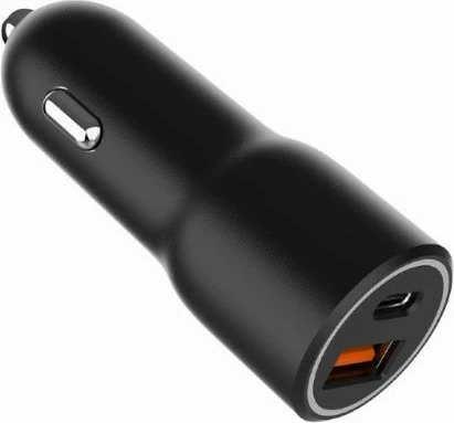 Avtomobilski polnilec Gembird TA-UC-AC2PDQC38-CAR-01, 38 W, USB-A/USB-C, črn