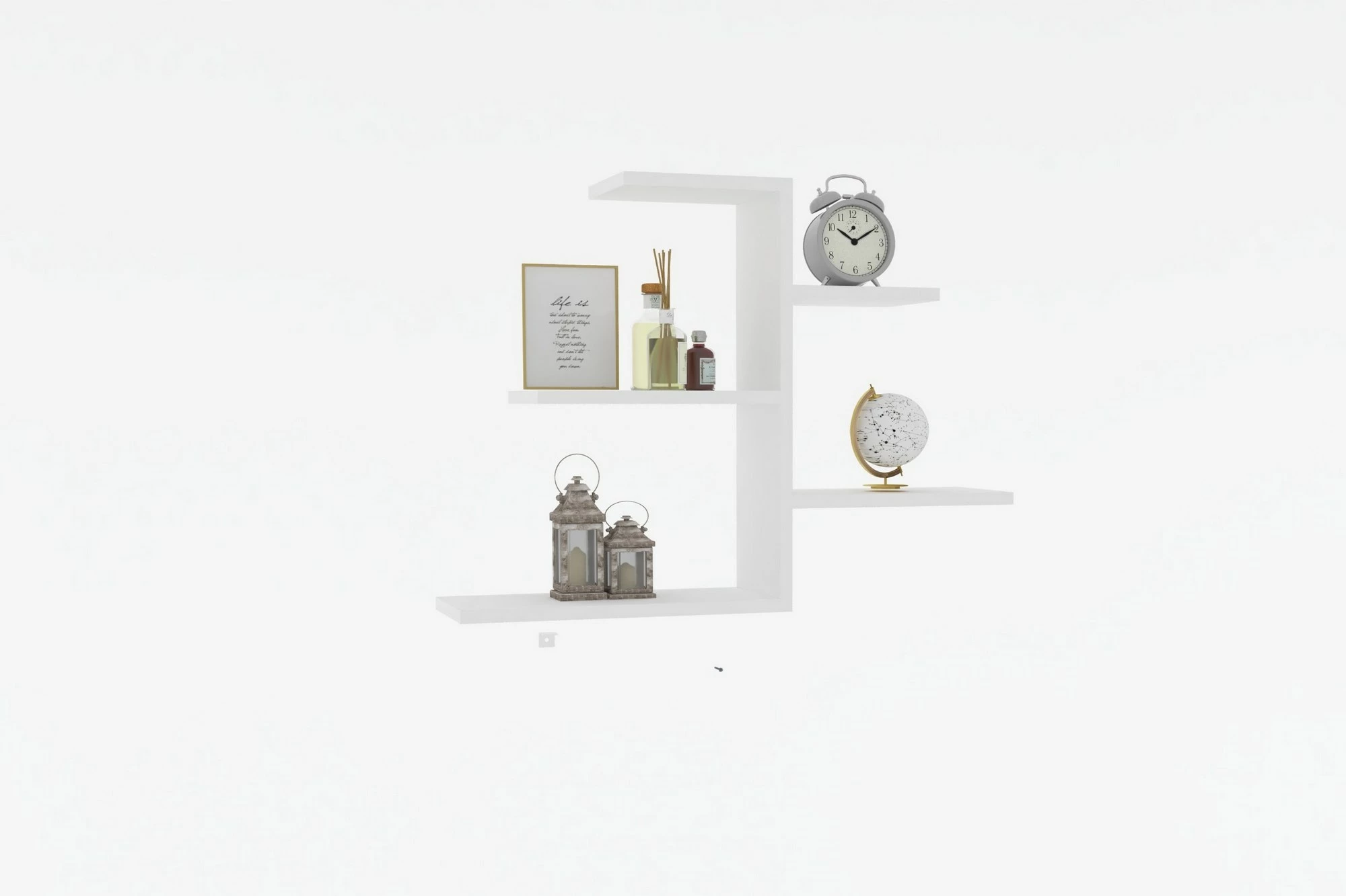 Stenski regal Gami Hanah Home, bel