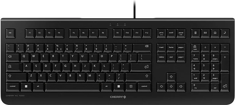 Polna tipkovnica Cherry KC 1000, USB, QWERTY, črna