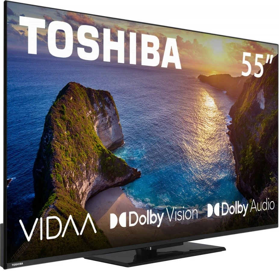 LED televizor 55 palcev, Ultra HD 4K, VIDAA, Dolby Vision, črn Toshiba 55UV3463DG