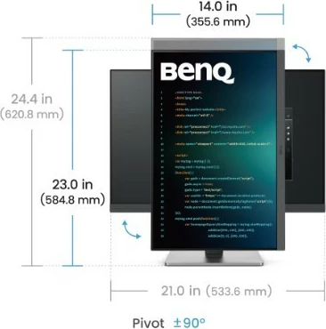 Monitor 24,1", IPS, WQXGA, 5 ms, HDMI/DP/USB-C, siv BenQ RD240Q