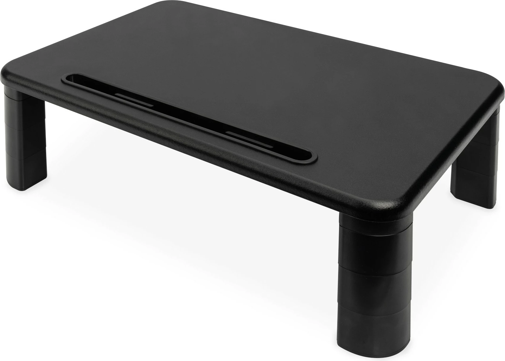 Ergonomski nosilec za monitor/laptop Digitus, nastavljiva višina, 400 x 280 mm, črn