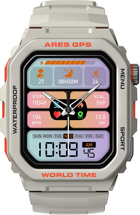 Pametna ura z GPS Zeblaze Ares, 1.75", 380 mAh, bela