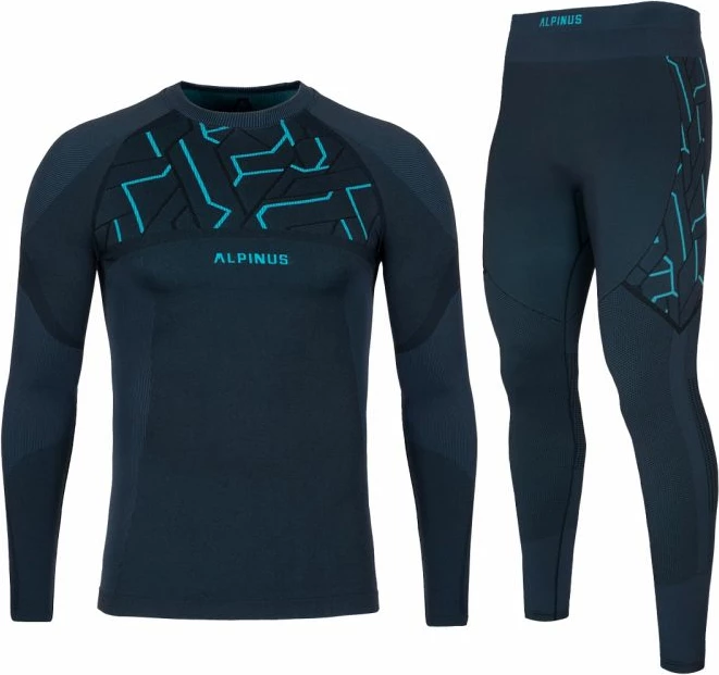 Termoaktivna oblačila za moške Alpinus, modro in grafitno