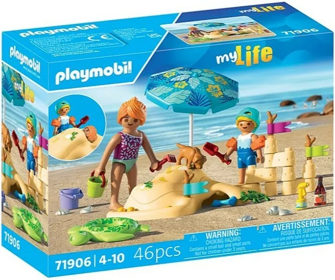 Družina na plaži Playmobil My Life 71906, 46 kosov