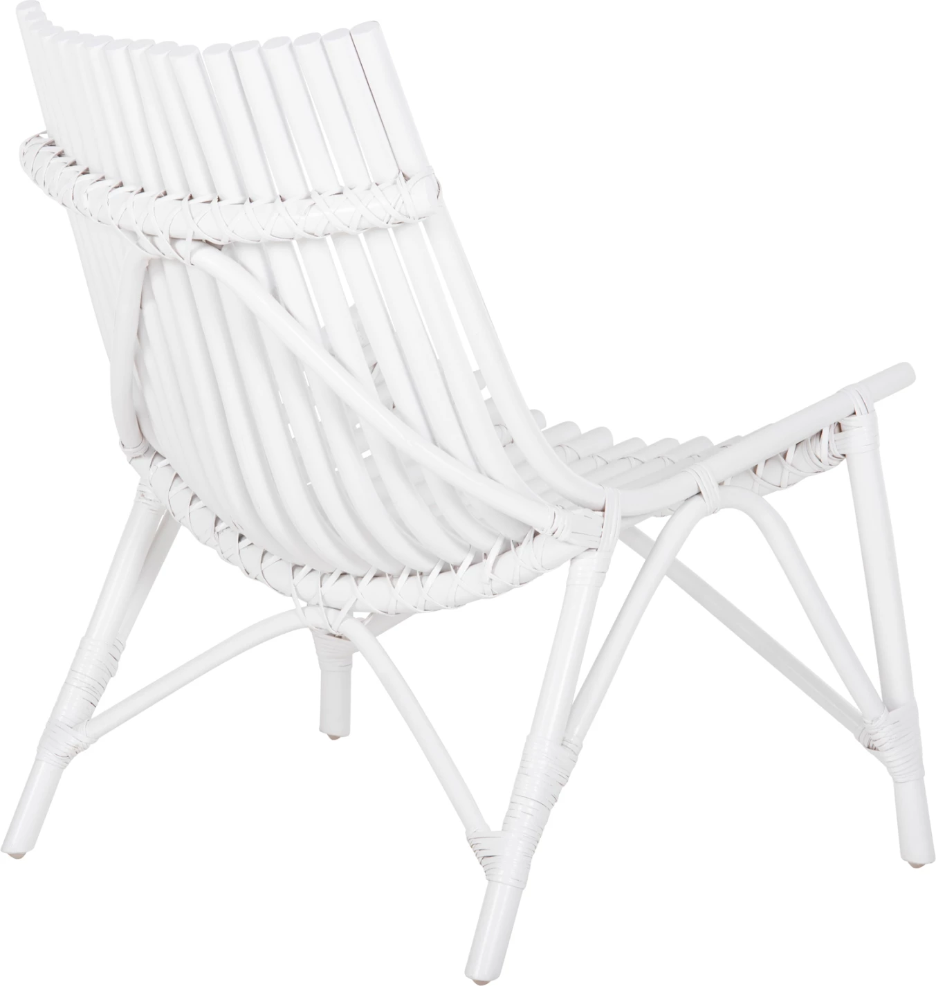 Stol za zunanje prostore CELLION FH9812.03 iz ratan palic v beli barvi 76x72x83Hcm