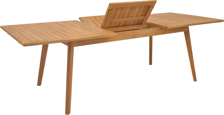 Jedilna garnitura 7-delna Ganny-Pino, teak naraven - črn 180/240x100x75 cm