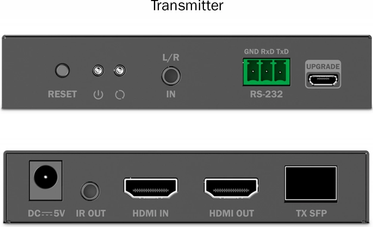 Optični HDMI podaljševalnik Digitus DS-55350, 4K/60Hz, do 40 km, IR, črn