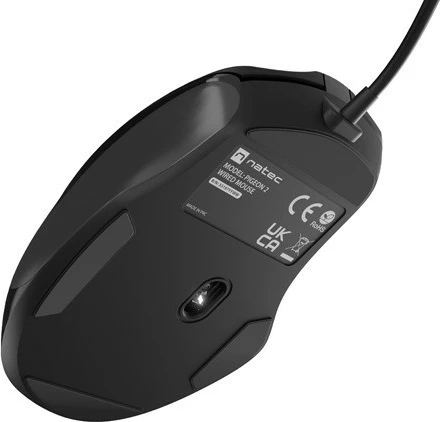 Žična miška Natec Pigeon 2, 4000 DPI, 1.8 m, črna