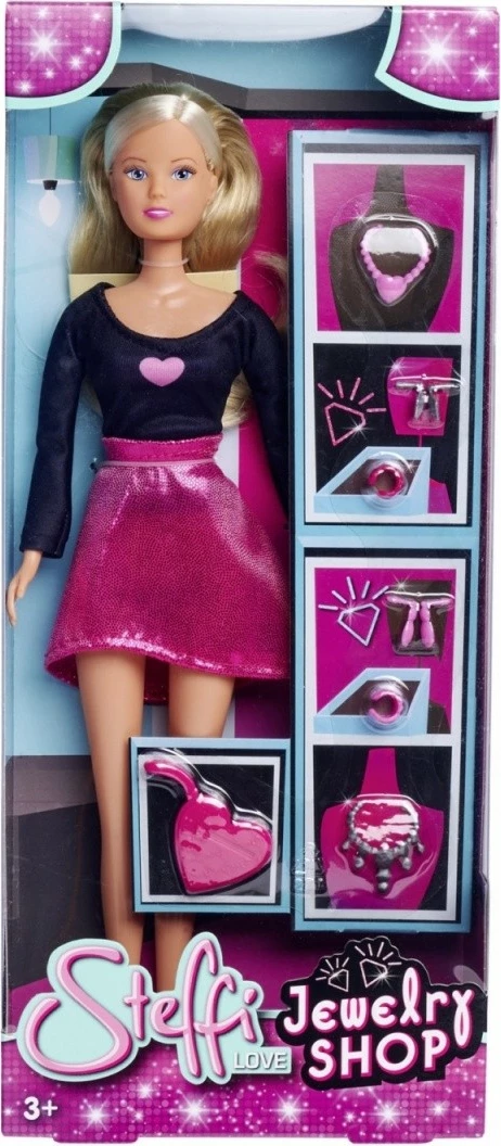 Modna lutka Steffi Love Simba, 29 cm, z dodatki nakita, roza