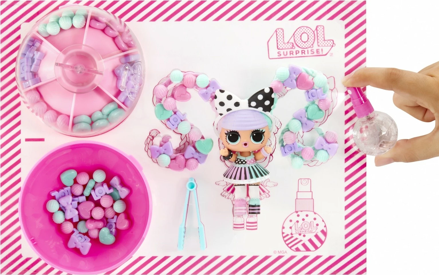 Set za okraševanje las L.O.L. Surprise Hair Beads Tots, več kot 64 kosov, za deklice