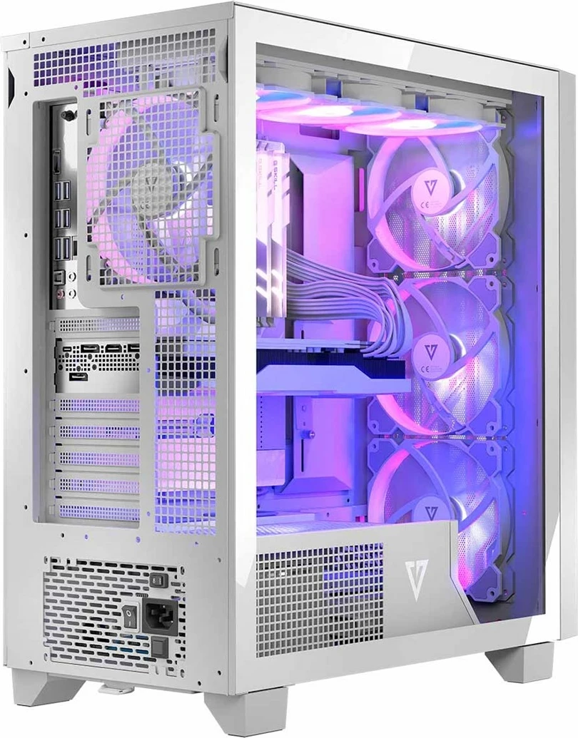 Ohišje z ARGB osvetlitvijo MODECOM VOLCANO PERUN APEX MIDI, belo