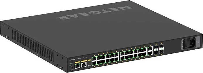 Upravljen preklopnik NETGEAR M4250-26G4XF-PoE+, 24 x Gigabit, 4 x SFP+, PoE+, rackmount, črn