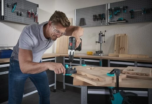 Merilec za trne Wolfcraft Dowelmaster, 4640000, za lesena spojena, črn