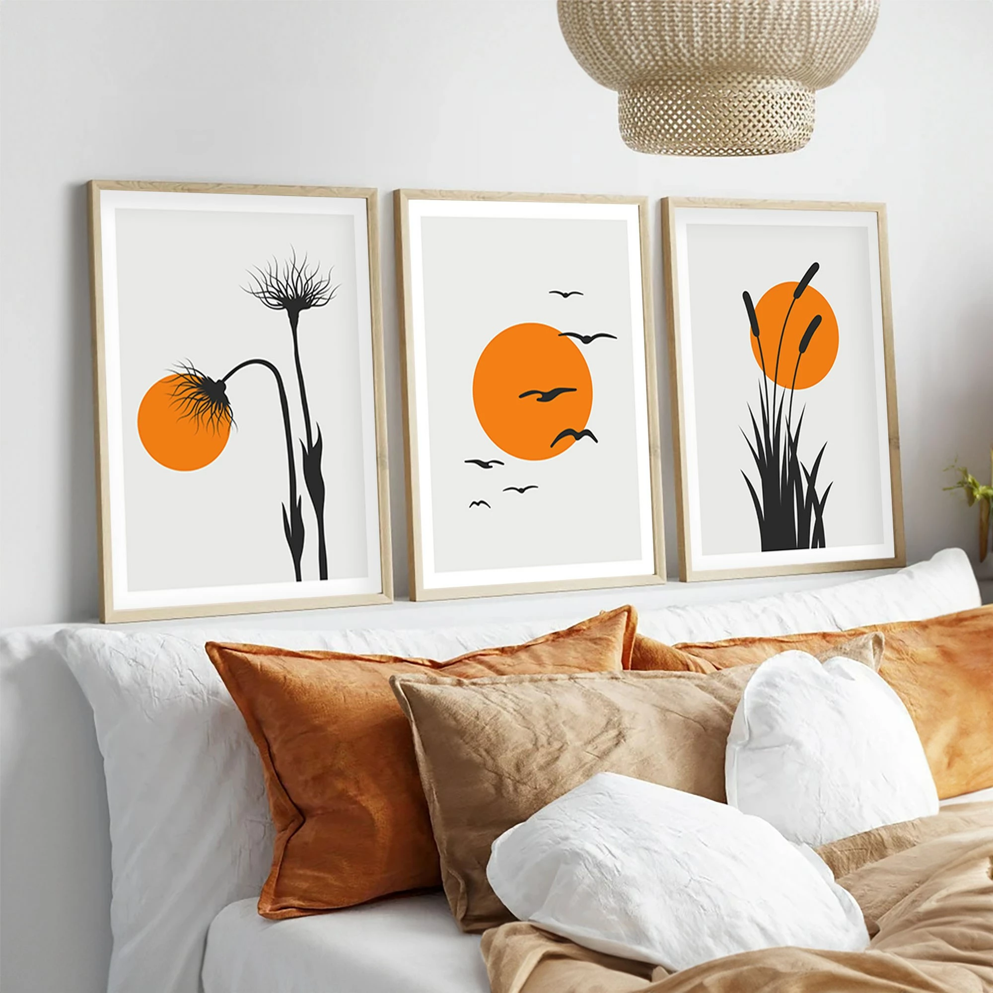 Dekorativna slika z MDF okvirjem (3 kosi), Wallity Huhu228, 30 x 40 cm