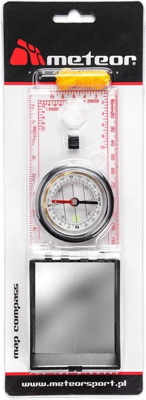 Turistični kompas Meteor, črn
