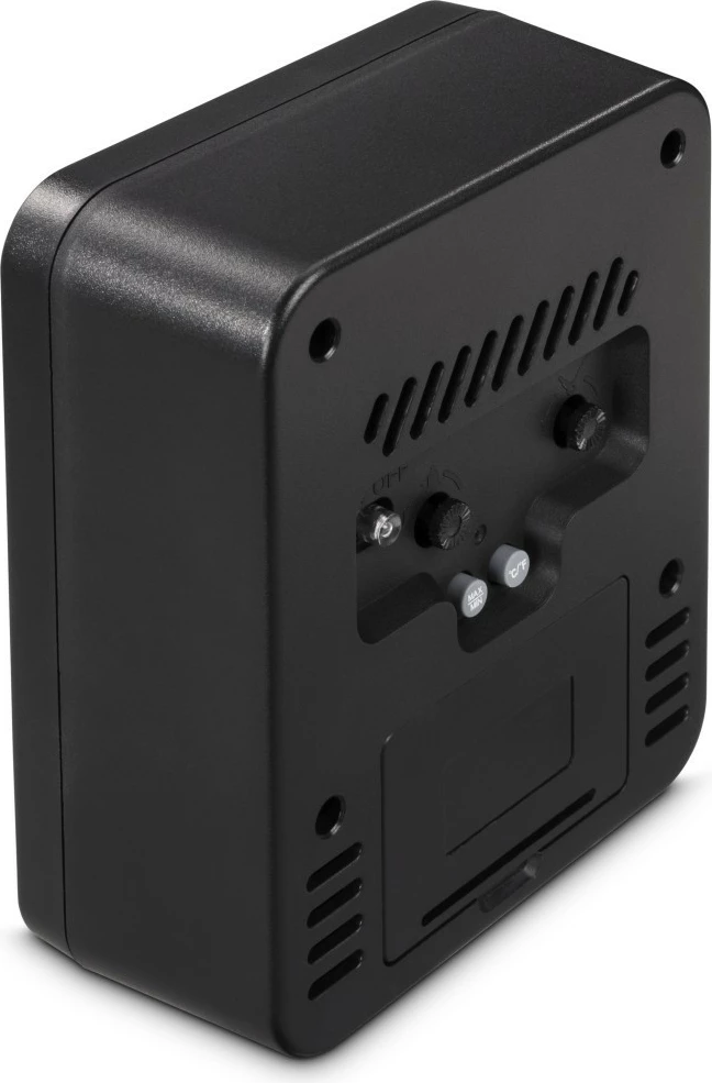 Alarmna ura z vlažinometrom in termometrom Hama 222223, analogna, črna