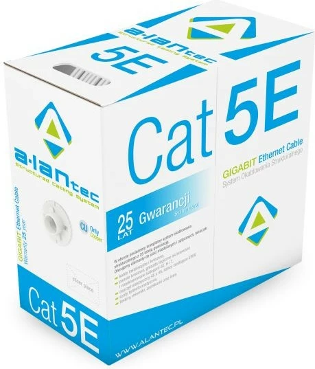Mrežni kabel ALANTEC Cat.5E U/UTP, 305 m, siv