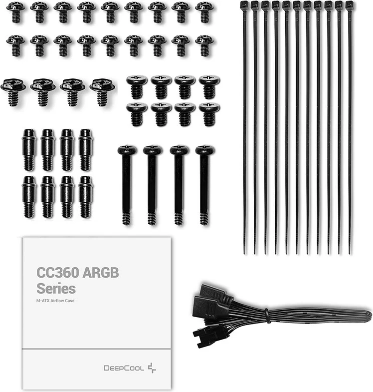 Mini Tower z ARGB osvetlitvijo DEEPCOOL CC360 WH, bela