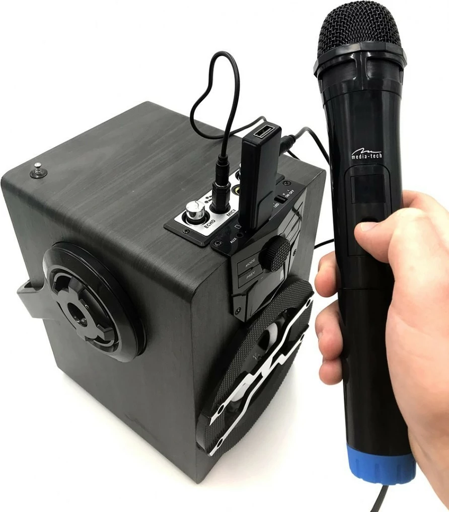 Brezžični set dveh mikrofov za karaoke Media-Tech Accent Pro MT395, 2 kosa, črn