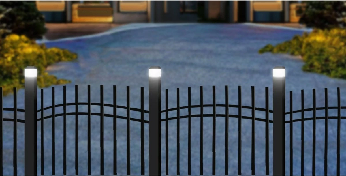 Solerna luč za steber GreenBlue GB128, 101x101 mm, plastika, 4000K, črna