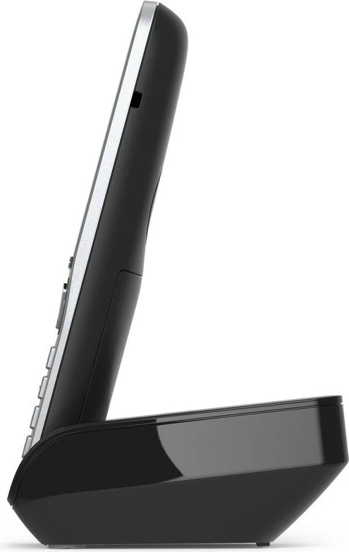 Brezžični telefon Gigaset COMFORT 500, DECT, zvočnik, 200 stikov, ID klicatelja, črno-srebrn