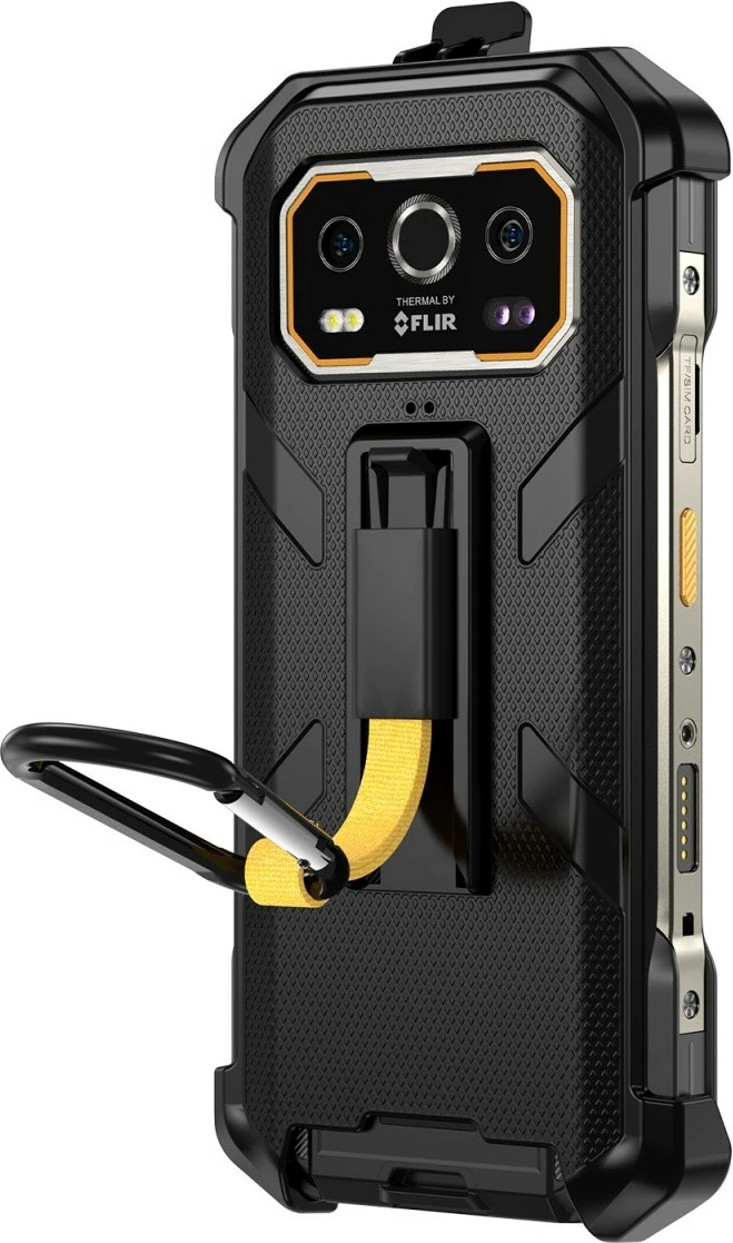 Univerzalen ovitek za Ulefone Armor 27/27 Pro/27T/27T Pro UF-C-A27, črn, z vrvico in karabinjerjem