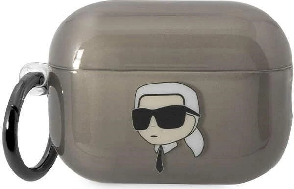 Ovitek za AirPods Pro 2 z obročkom, črn, Karl Lagerfeld
