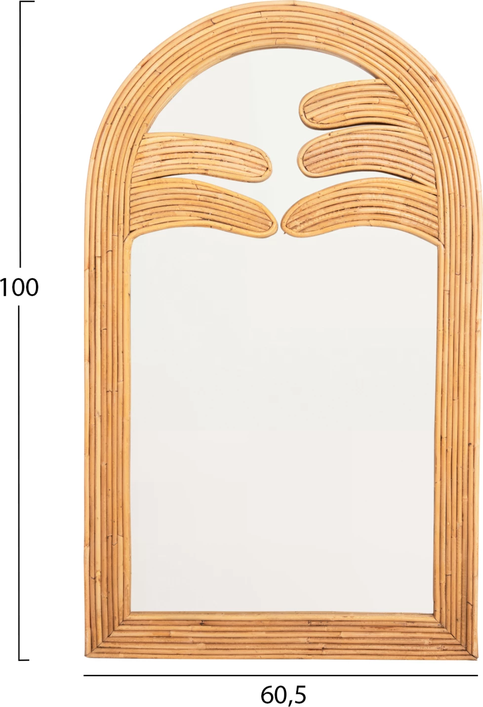 Stensko ogledalo REFLECT FH4367 naravni okvir iz ratana 60x4,5x100Hcm