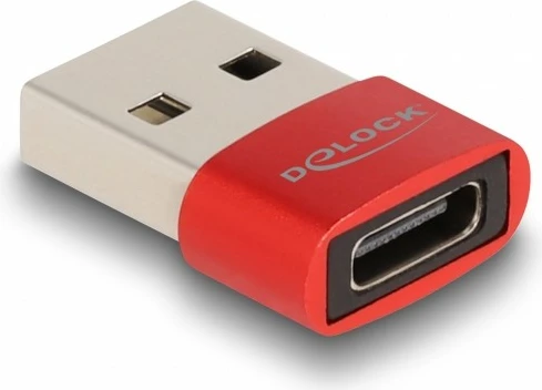 Adapter USB 2.0 USB A na USB C, rdeč DeLOCK